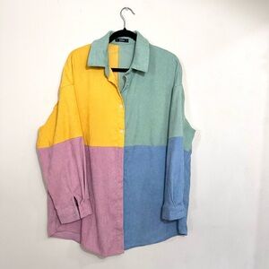 SHEIN Multicolor Button-Up Shirt